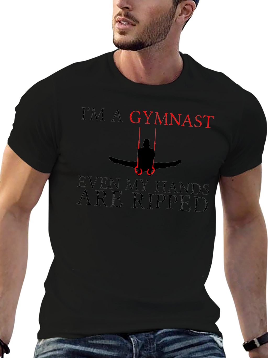 Gymnast Ripped Hands Graphic T-Shirt