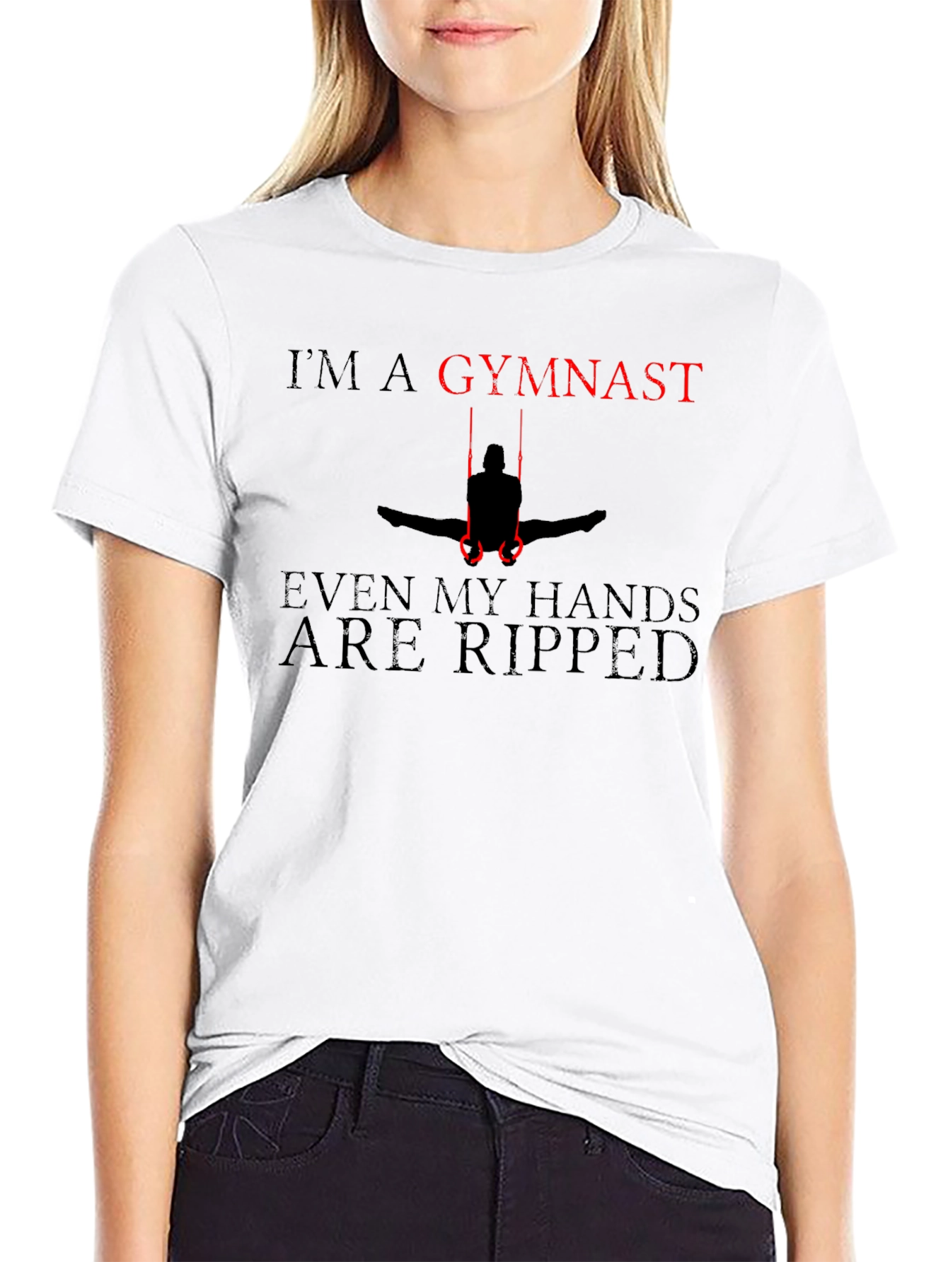 Gymnast Ripped Hands Graphic T-Shirt