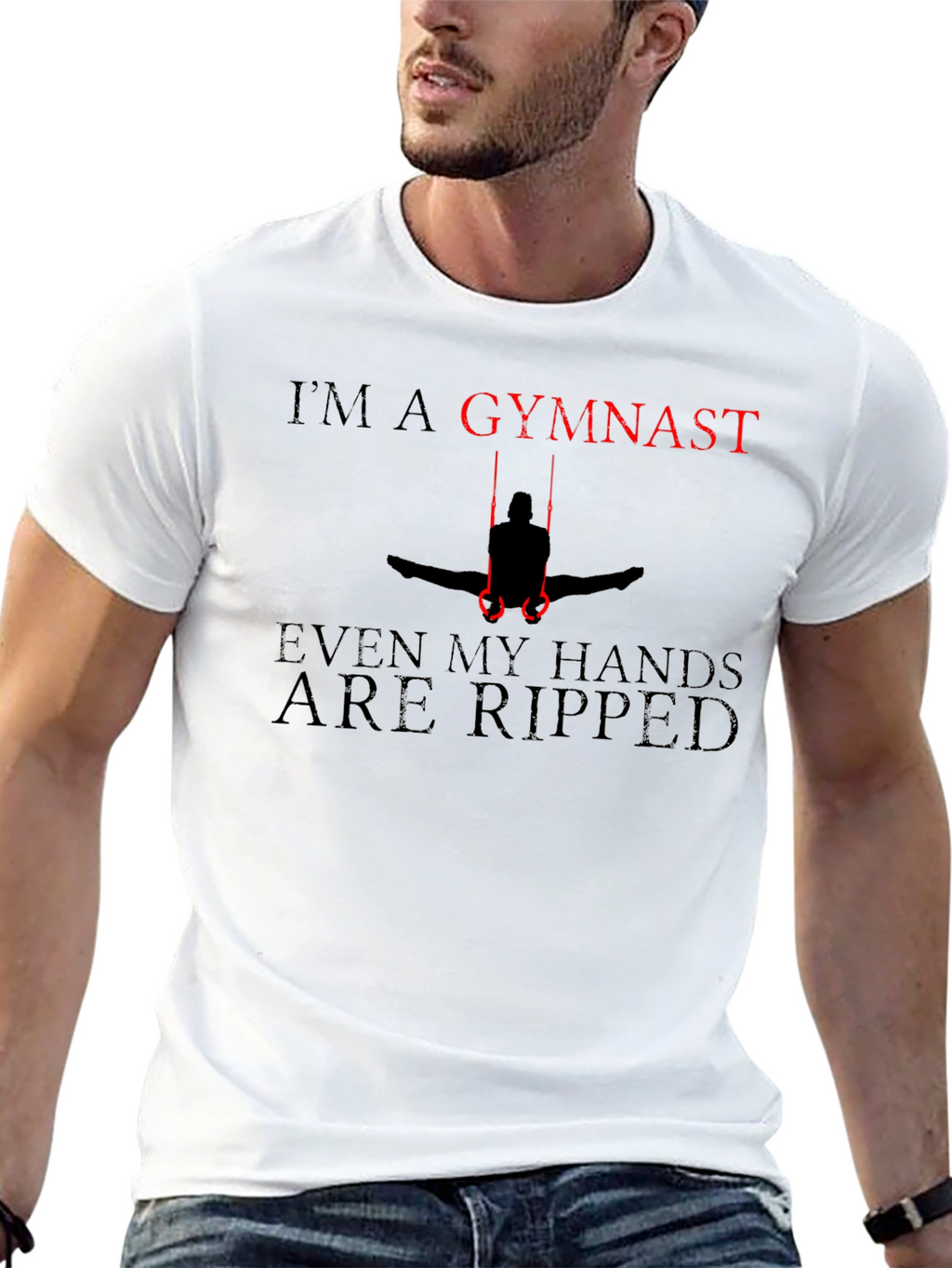 Gymnast Ripped Hands Graphic T-Shirt