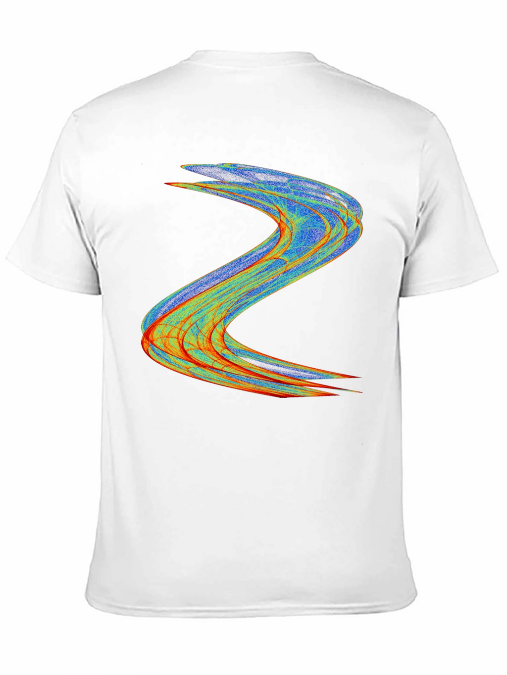 Abstract Wave Design Black T-Shirt