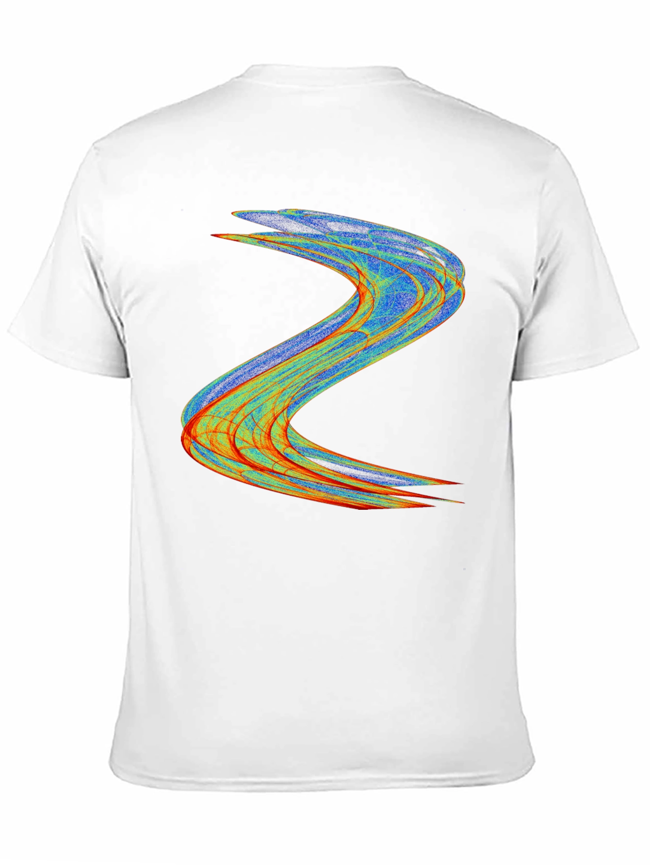 Abstract Wave Design Black T-Shirt