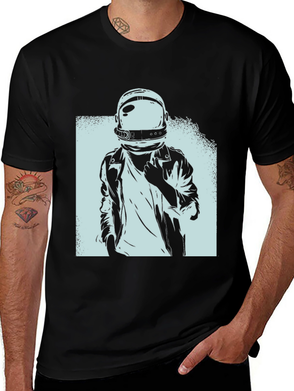 Astronaut Graphic Tee - Black