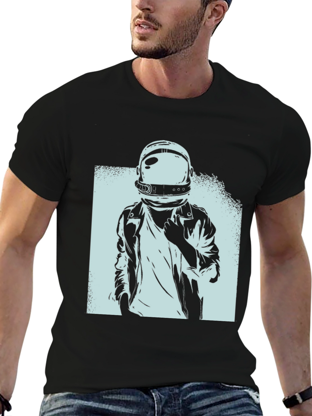 Astronaut Graphic Tee - Black