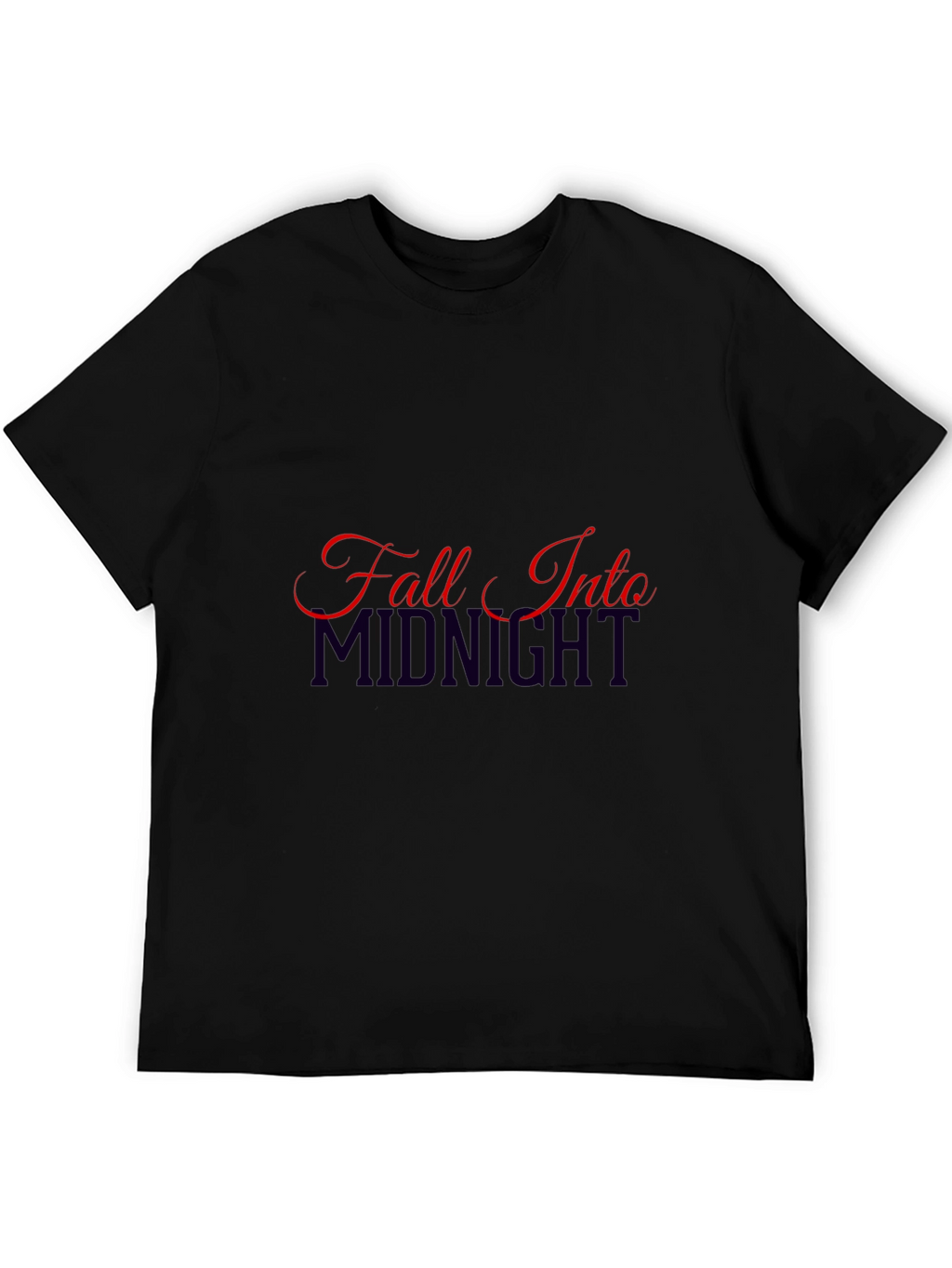 Fall Into Midnight Graphic T-Shirt - Stylish Black Tee