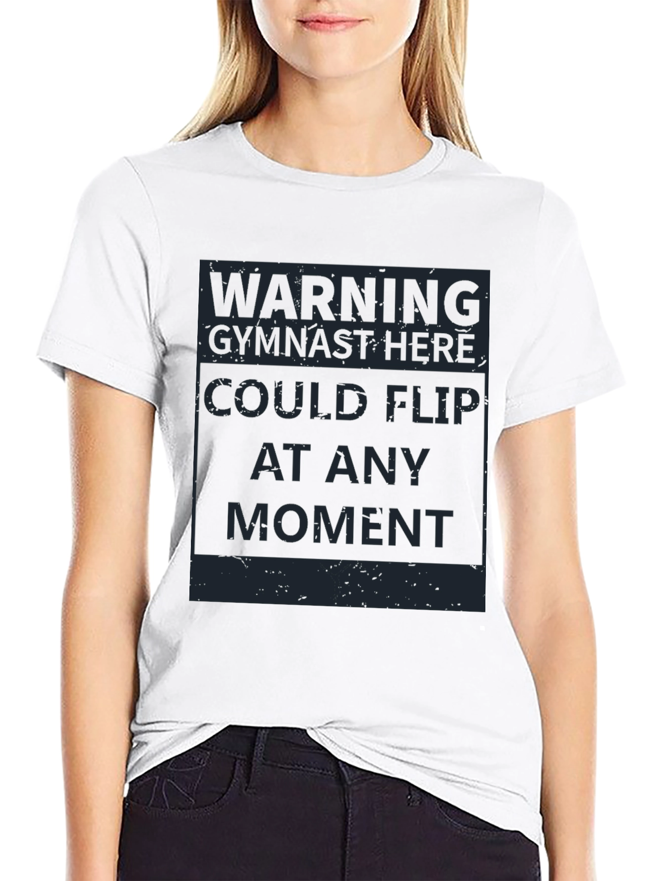 Warning Gymnast Flip T-Shirt
