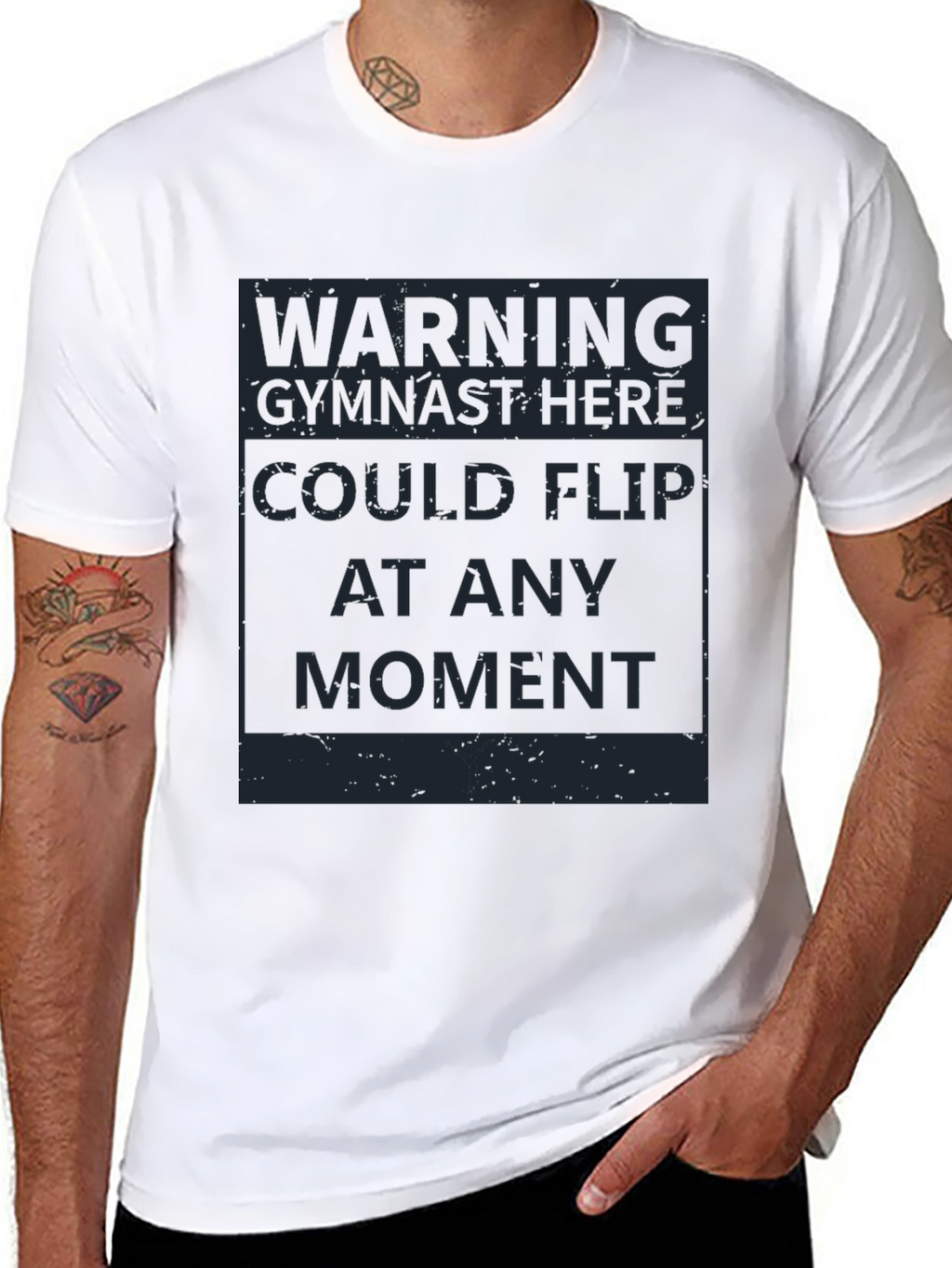 Warning Gymnast Flip T-Shirt