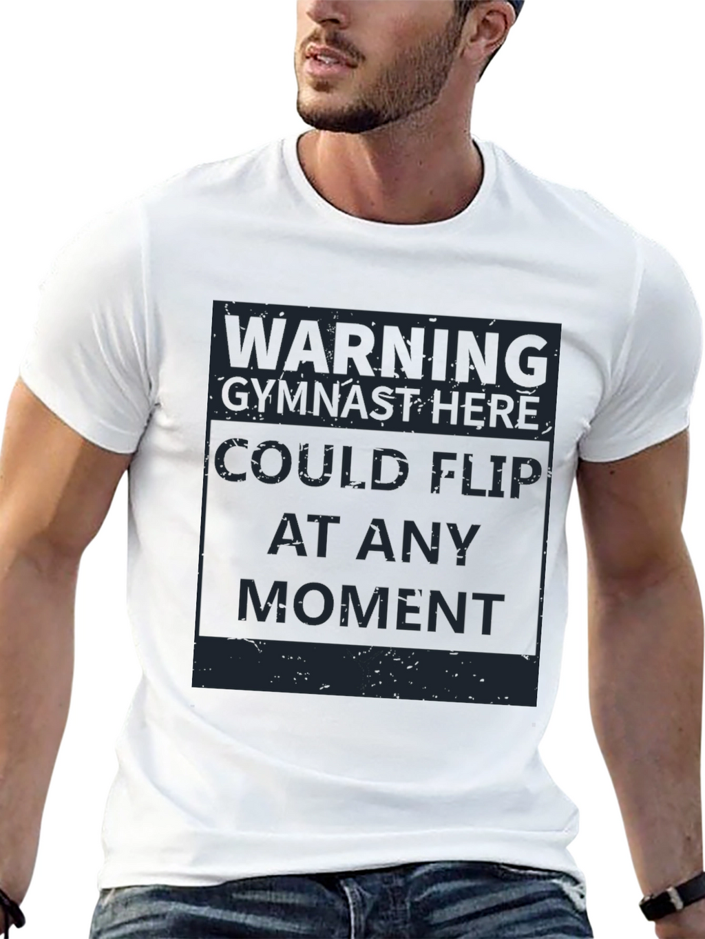 Warning Gymnast Flip T-Shirt