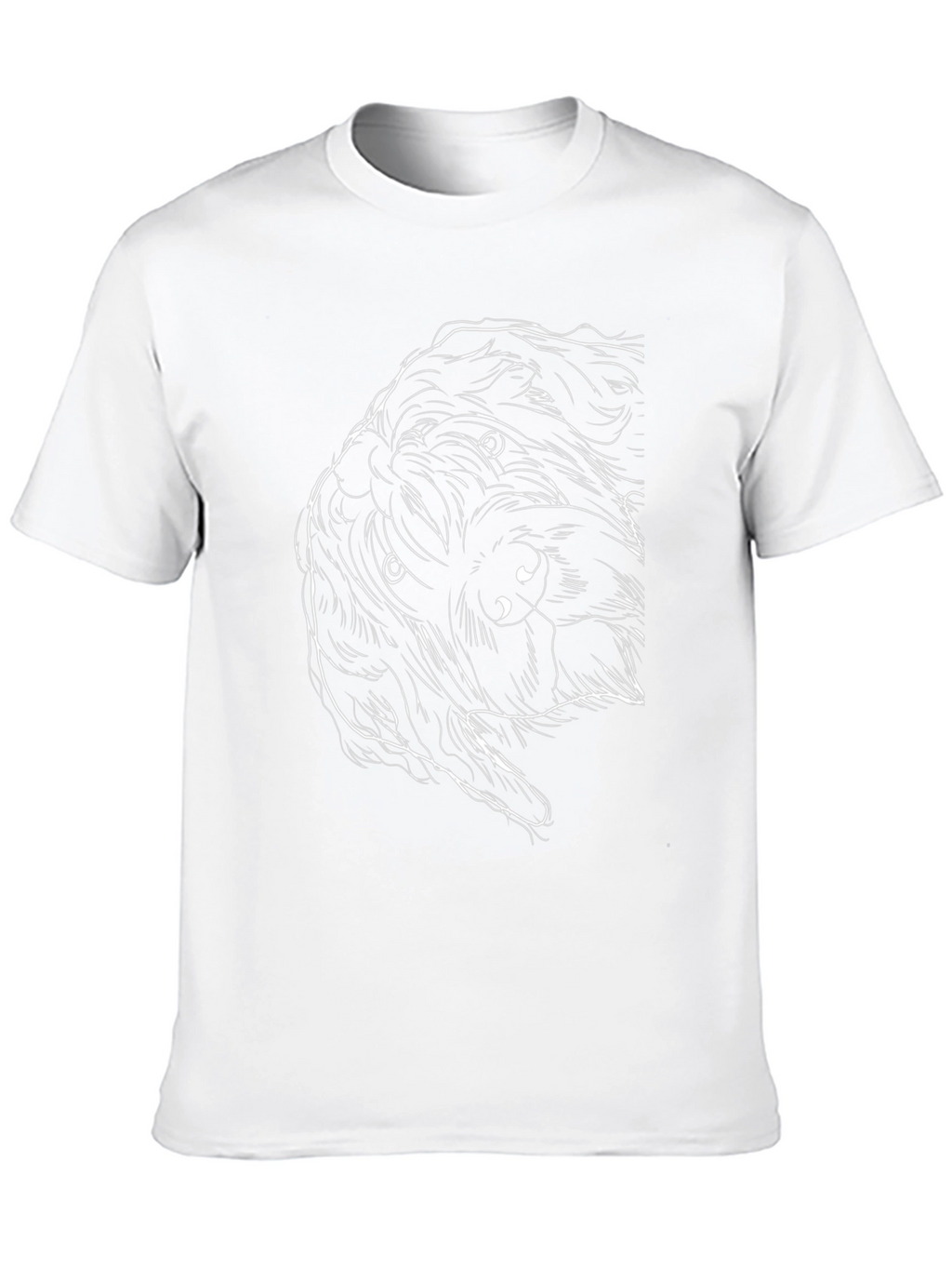 Dog Sketch Black T-Shirt