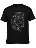 Dog Sketch Black T-Shirt