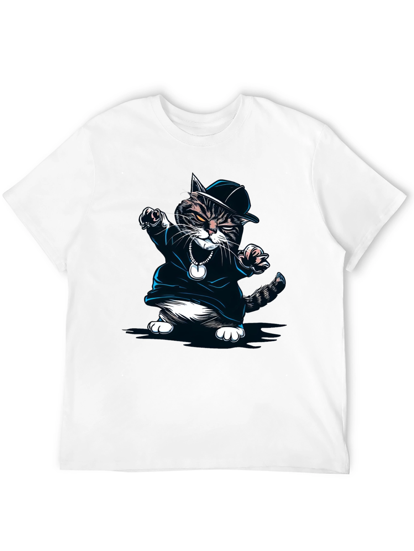 Cool Cat Rapper Black T-Shirt