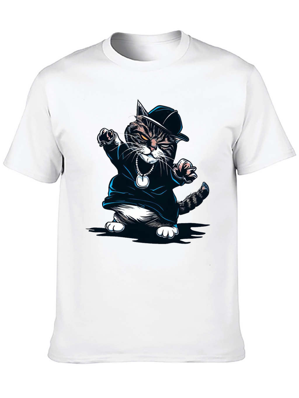 Cool Cat Rapper Black T-Shirt
