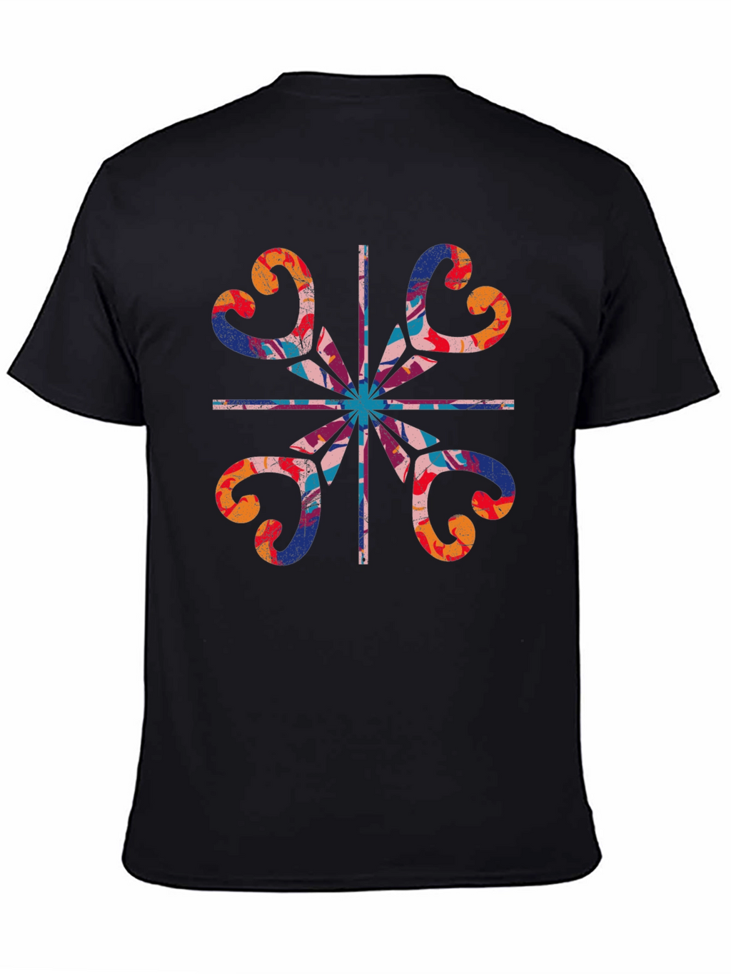 Abstract Floral Graphic Tee - Stylish Mens T-Shirt