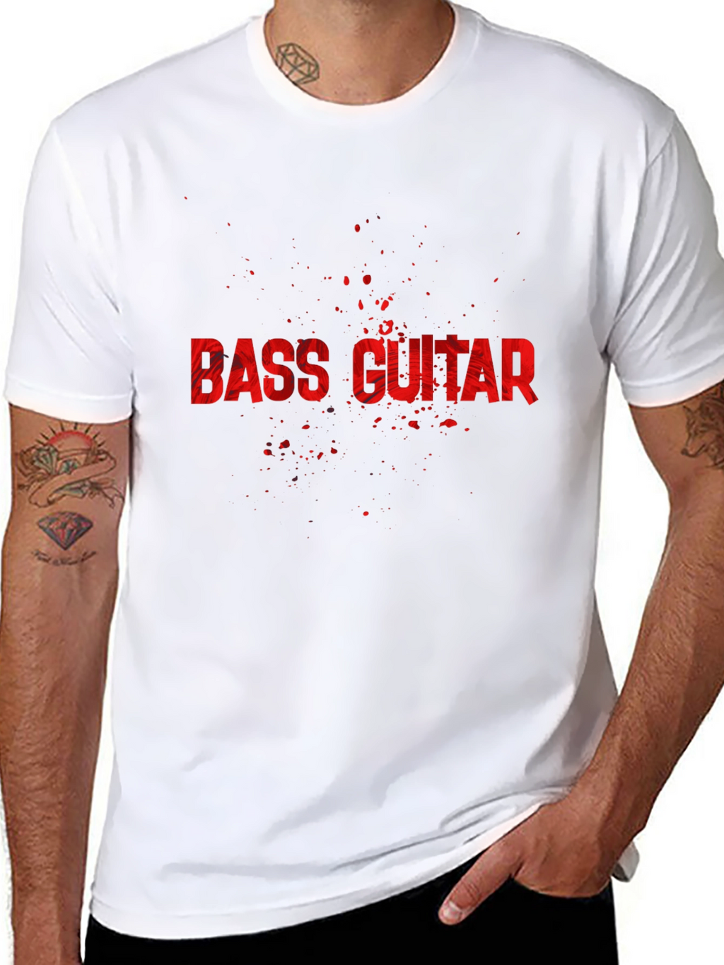 Bass Guitar Graphic Tee - Rock Music Shirt