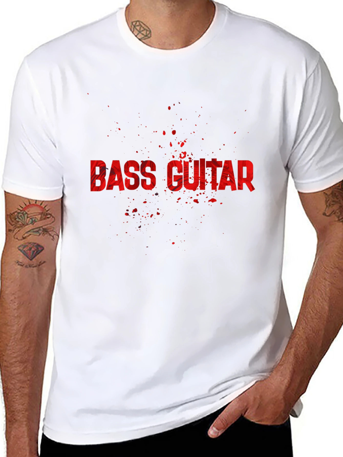 Bass Guitar Graphic Tee - Rock Music Shirt