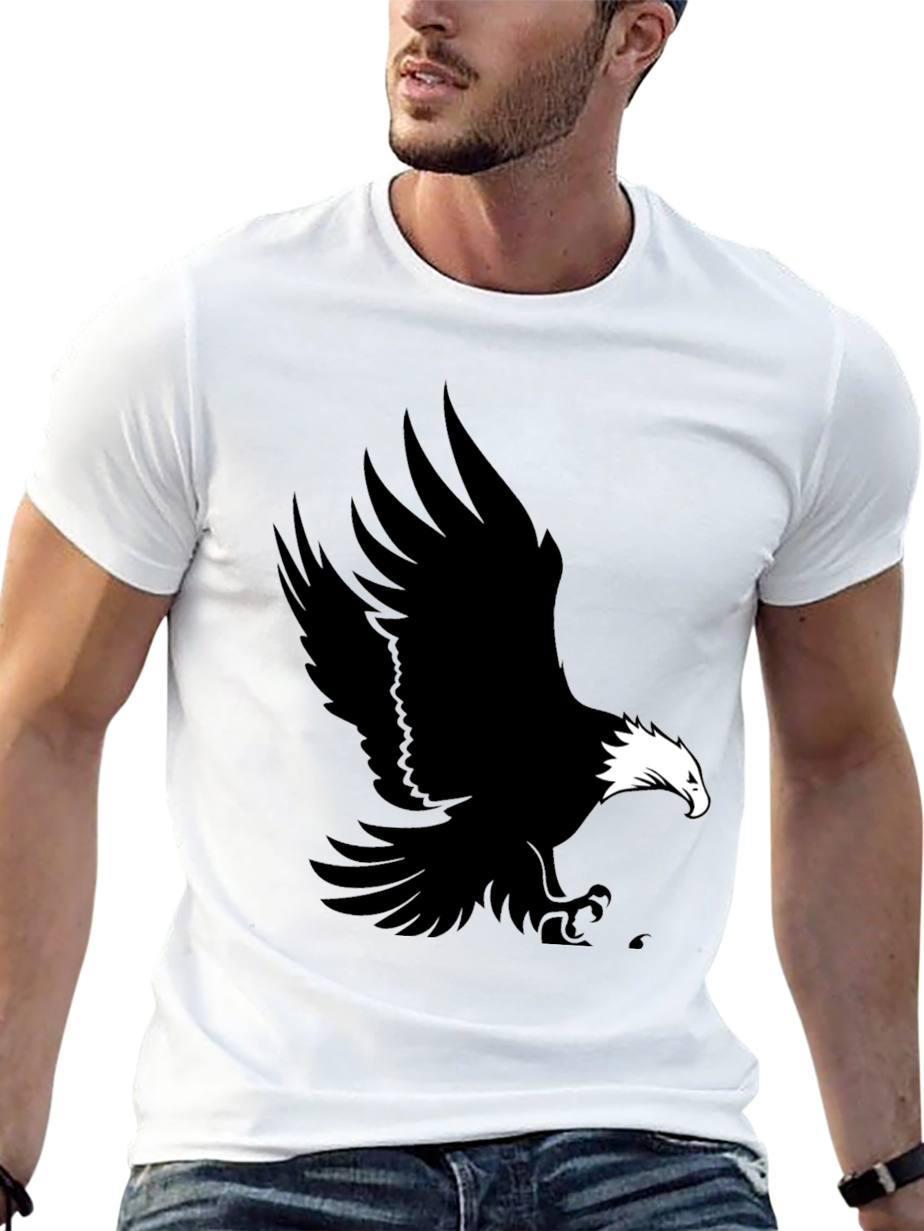 Black Eagle Graphic Tee for Men