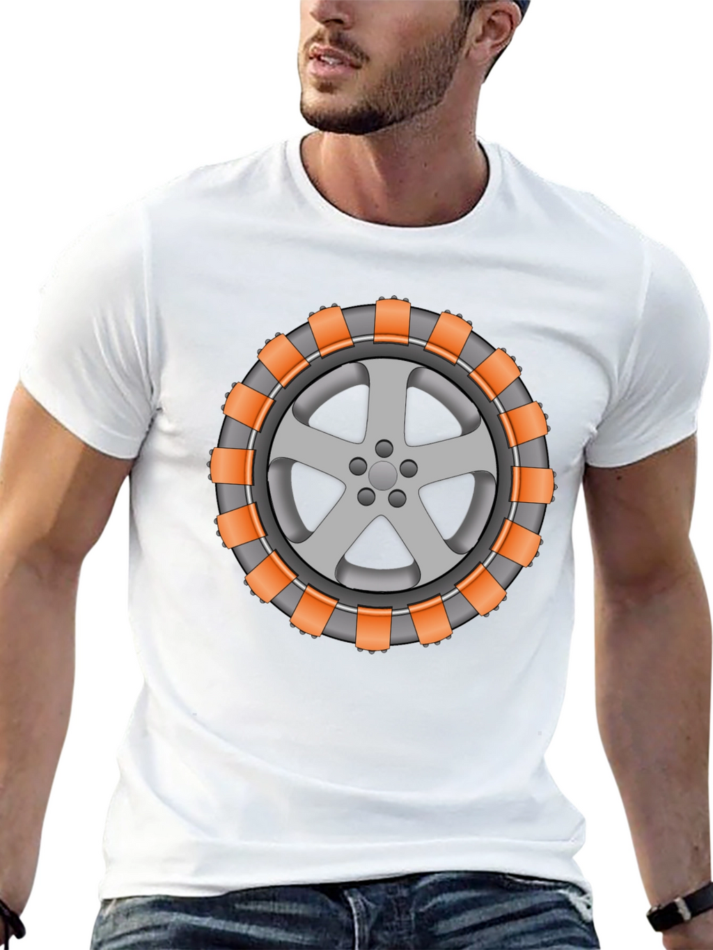 Cool Car Wheel T-Shirt - Unique Graphic Tee