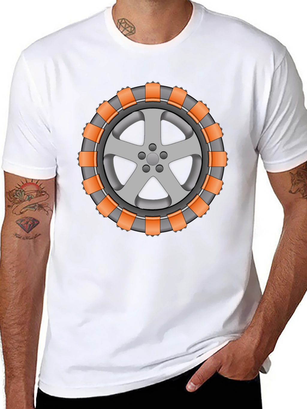 Cool Car Wheel T-Shirt - Unique Graphic Tee