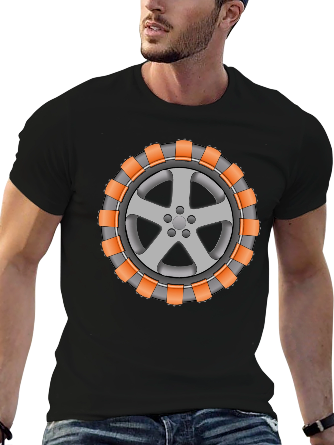 Cool Car Wheel T-Shirt - Unique Graphic Tee