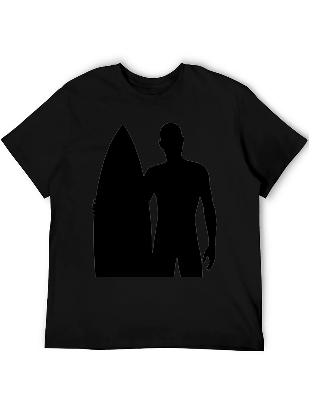 Surfer Silhouette Black T-Shirt