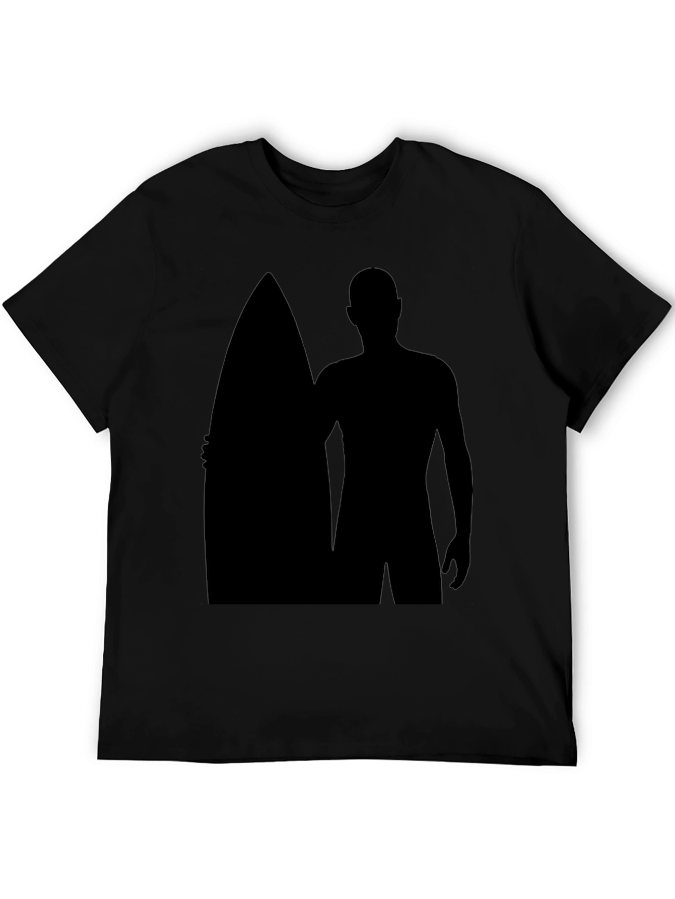 Surfer Silhouette Black T-Shirt