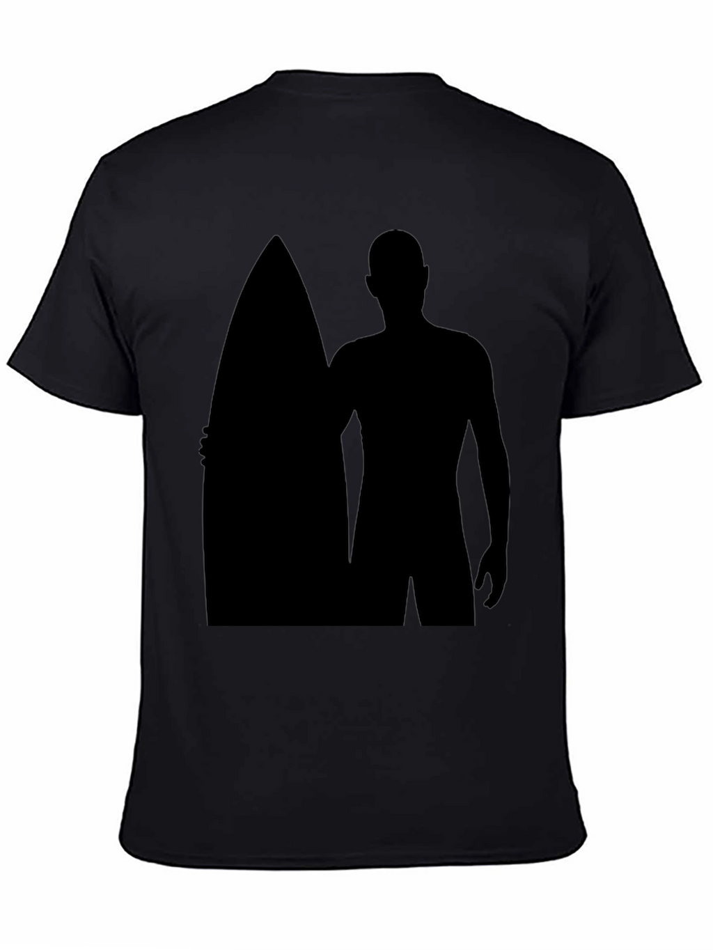 Surfer Silhouette Black T-Shirt