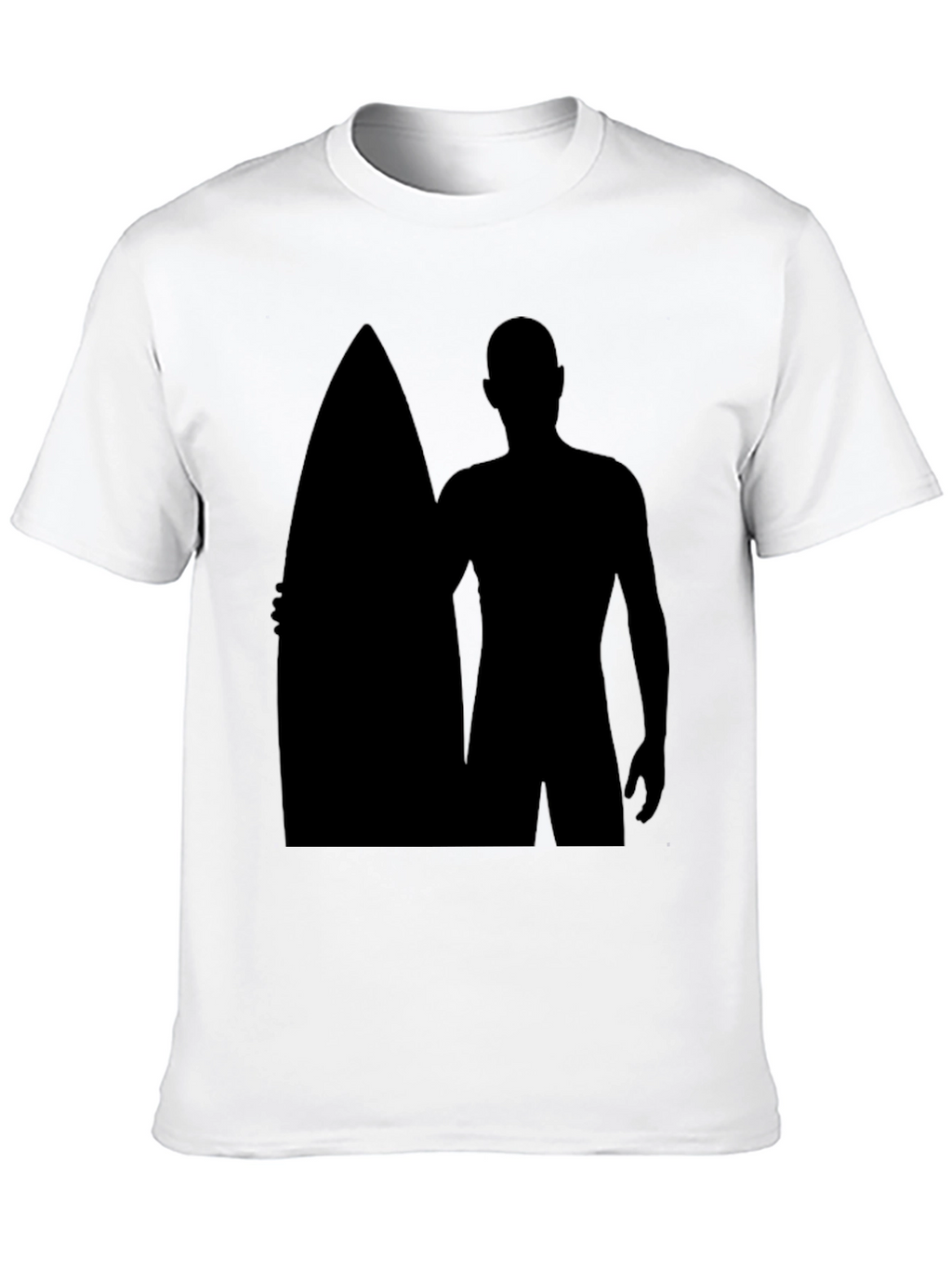 Surfer Silhouette Black T-Shirt