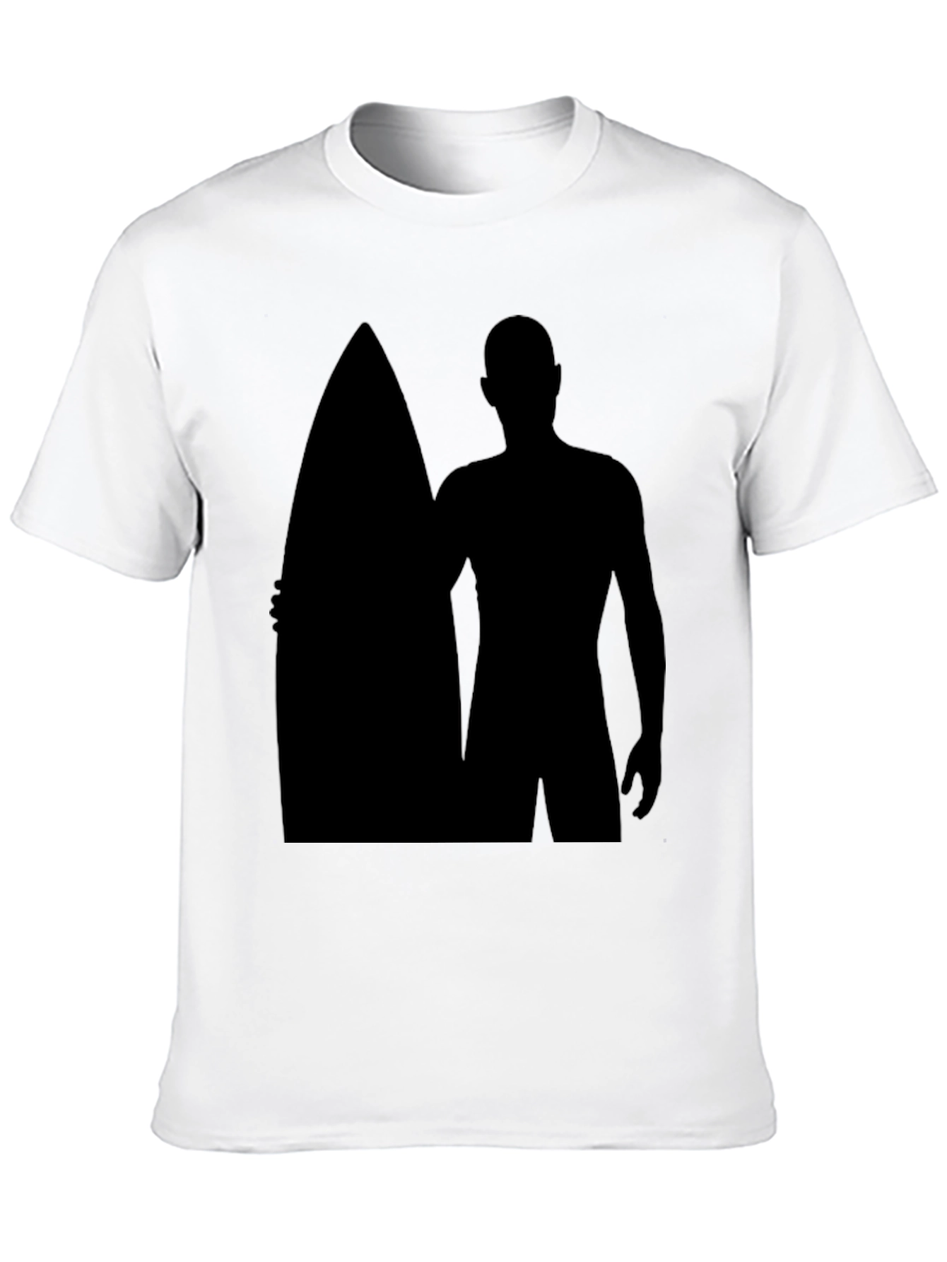 Surfer Silhouette Black T-Shirt