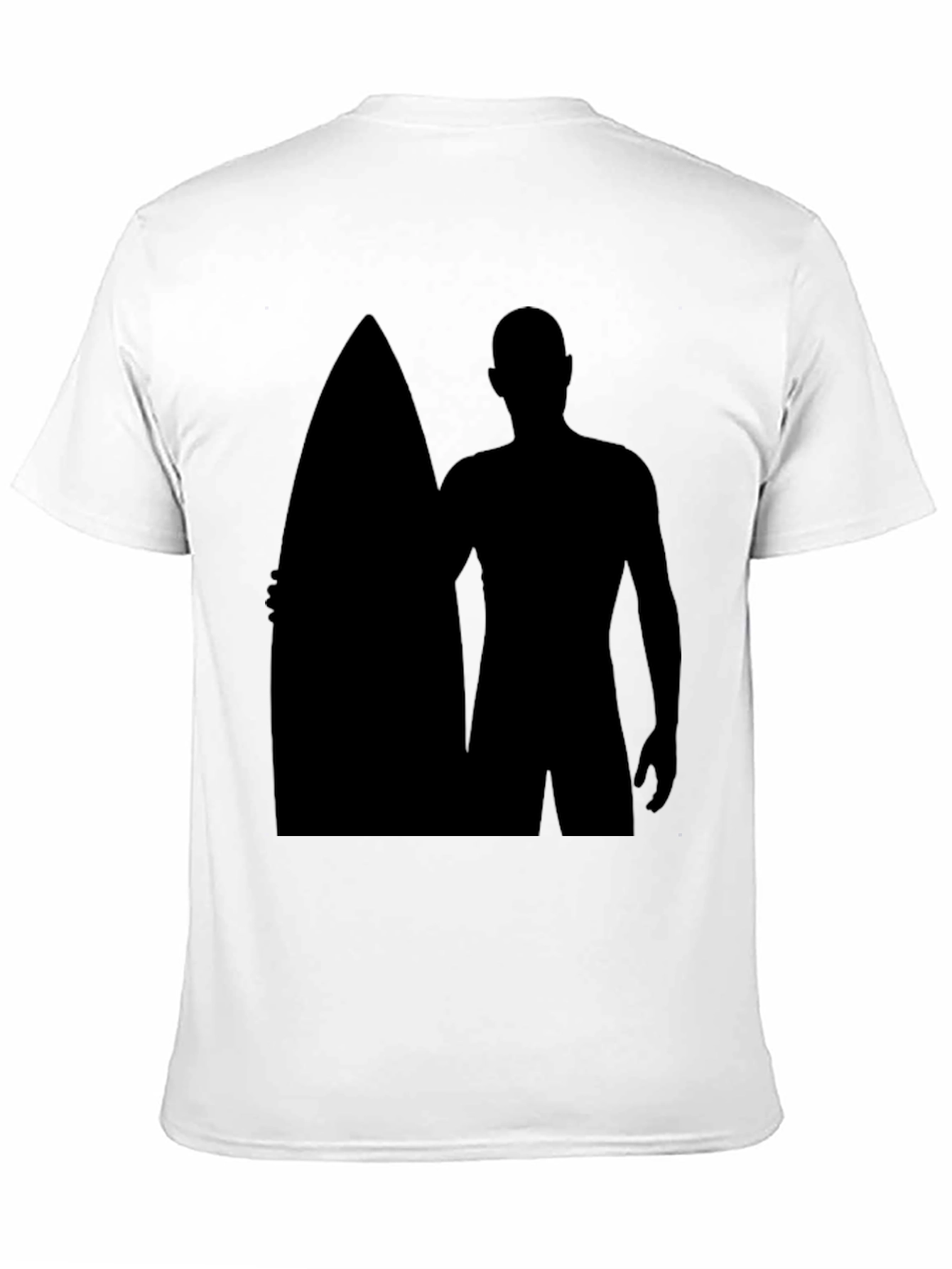 Surfer Silhouette Black T-Shirt