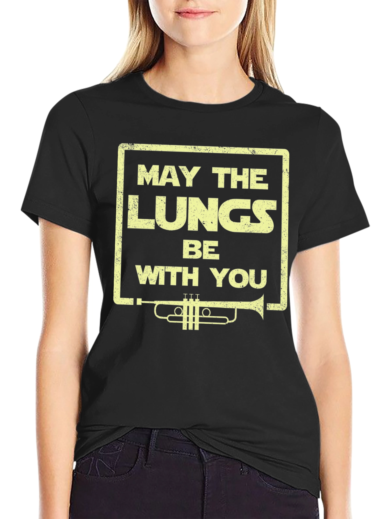 May The Lungs Be With You Trumpet Graphic T-Shirt