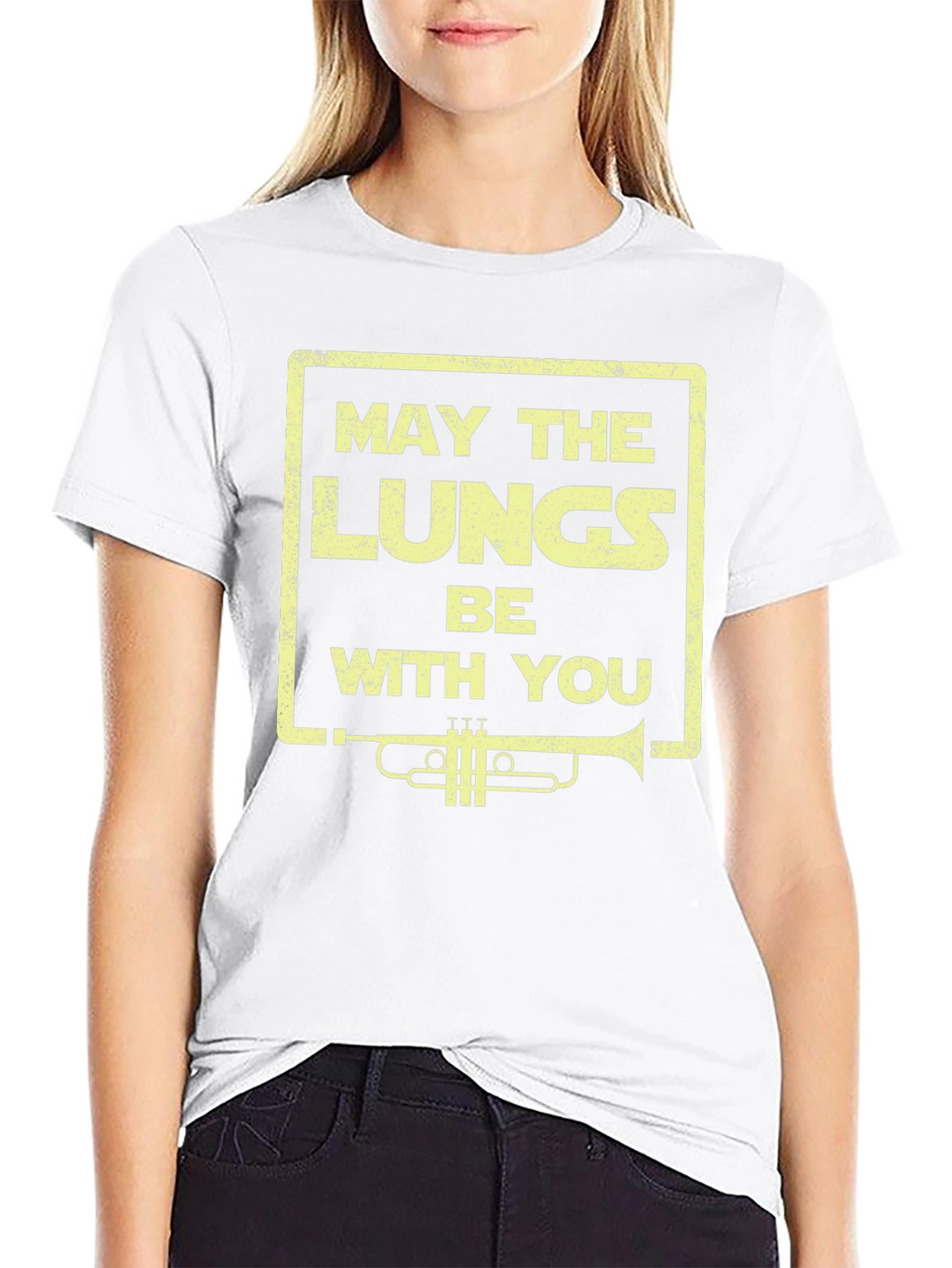 May The Lungs Be With You Trumpet Graphic T-Shirt