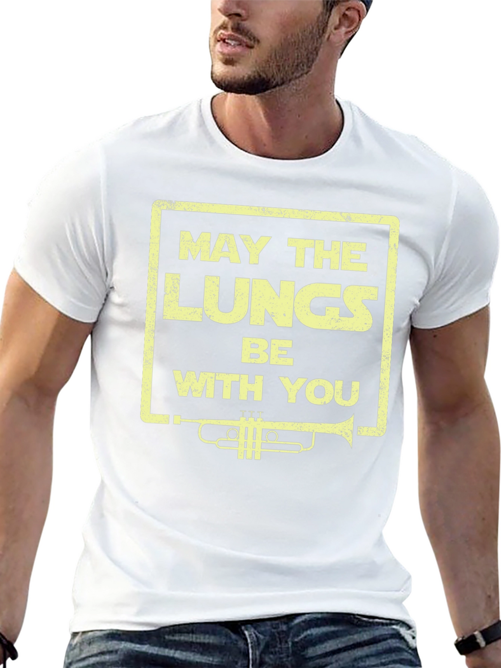 May The Lungs Be With You Trumpet Graphic T-Shirt