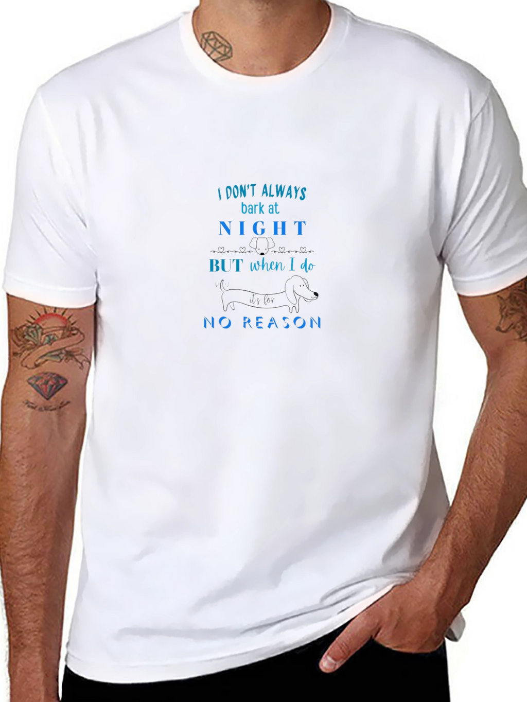 Humorous Bark at Night Graphic Tee