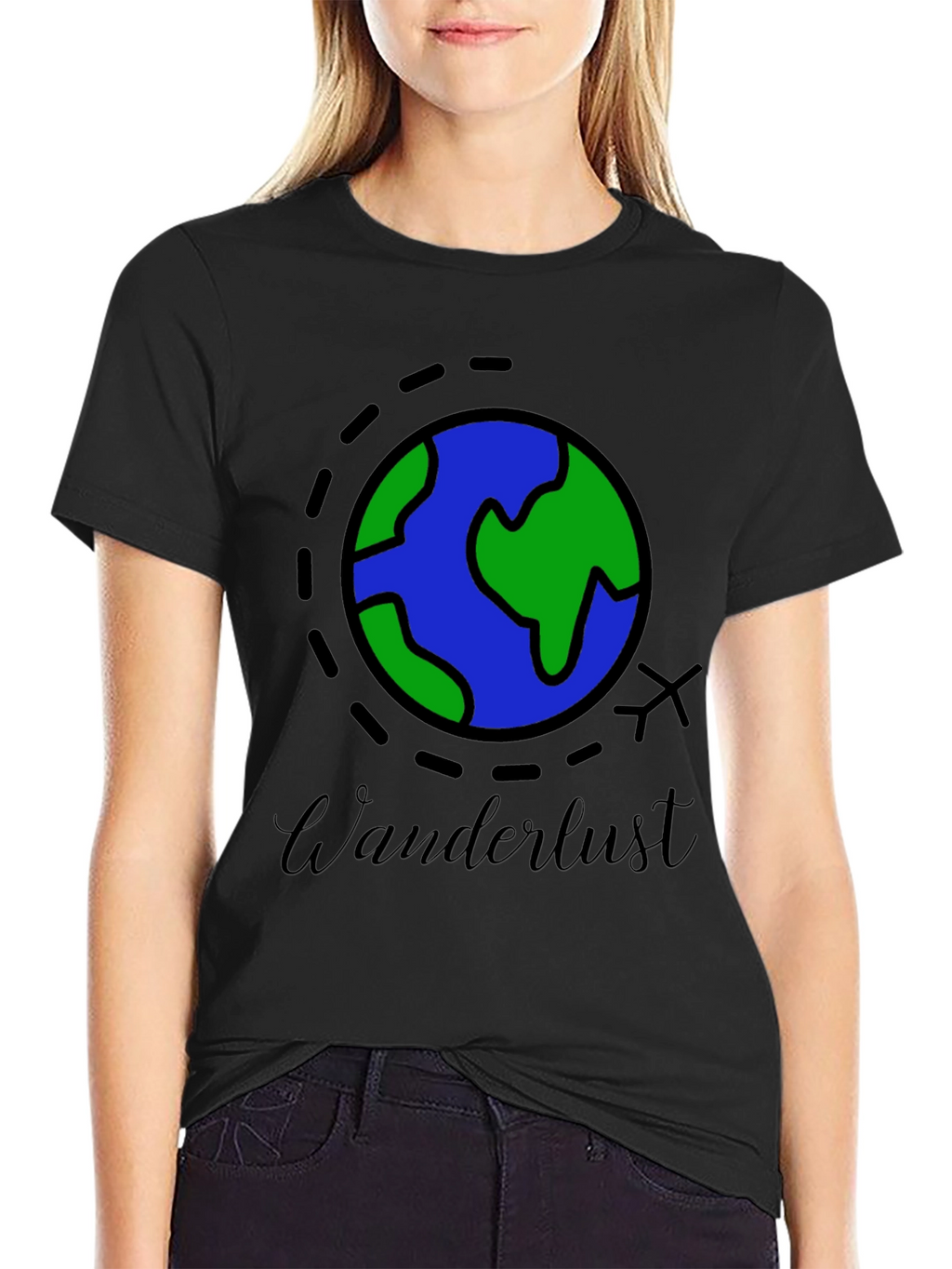 Wanderlust World Traveler Black T-Shirt