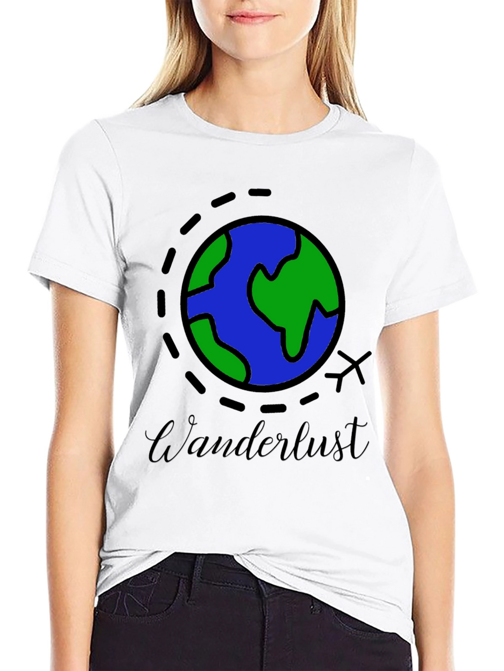 Wanderlust World Traveler Black T-Shirt