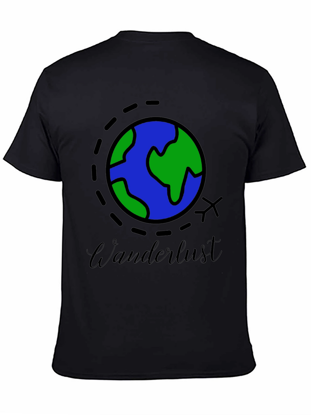 Wanderlust World Traveler Black T-Shirt