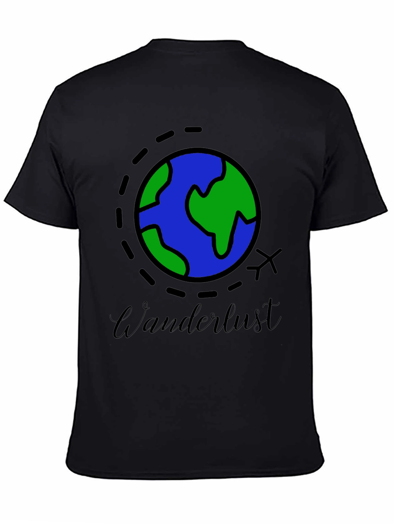 Wanderlust World Traveler Black T-Shirt