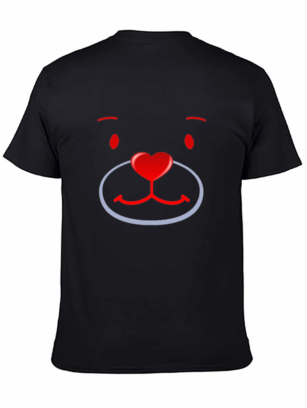Cute Cartoon Bear Face Graphic T-Shirt