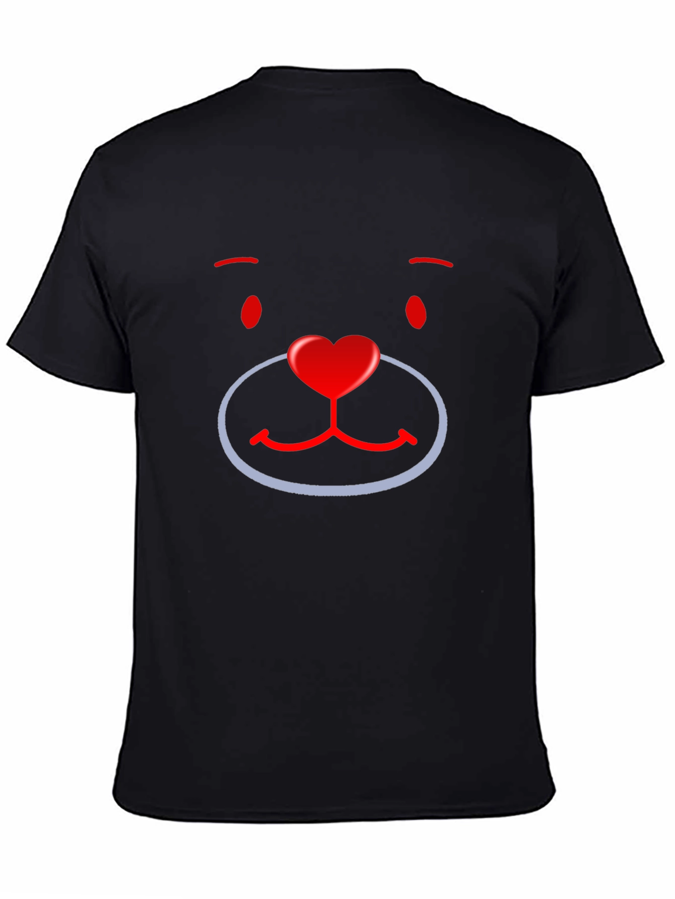 Cute Cartoon Bear Face Graphic T-Shirt