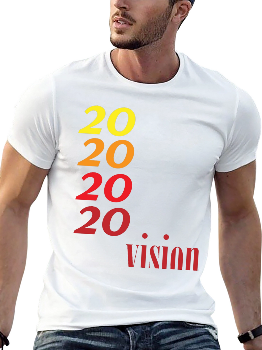 2020 Vision Graphic Tee - Stylish Mens T-Shirt