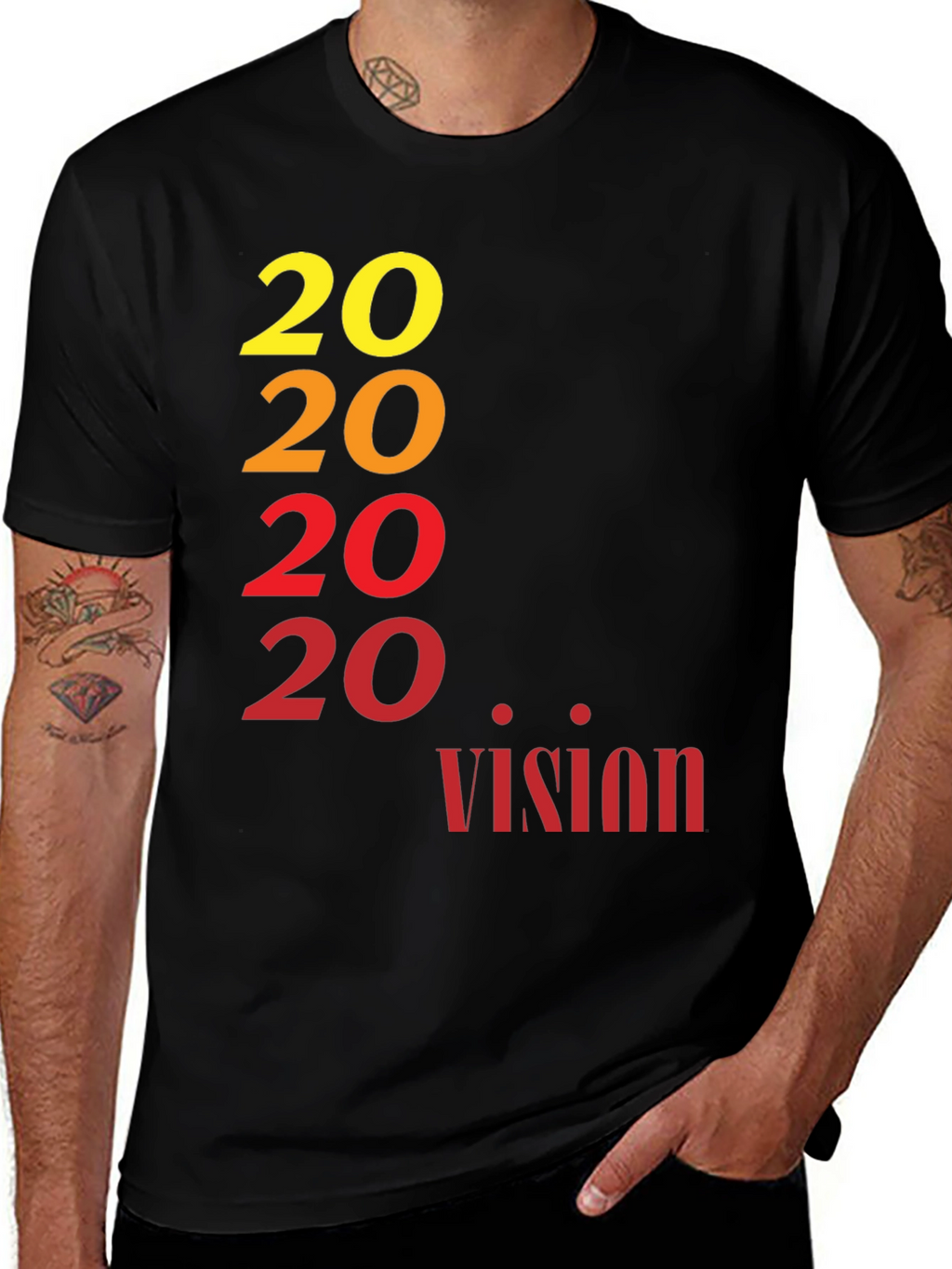 2020 Vision Graphic Tee - Stylish Mens T-Shirt