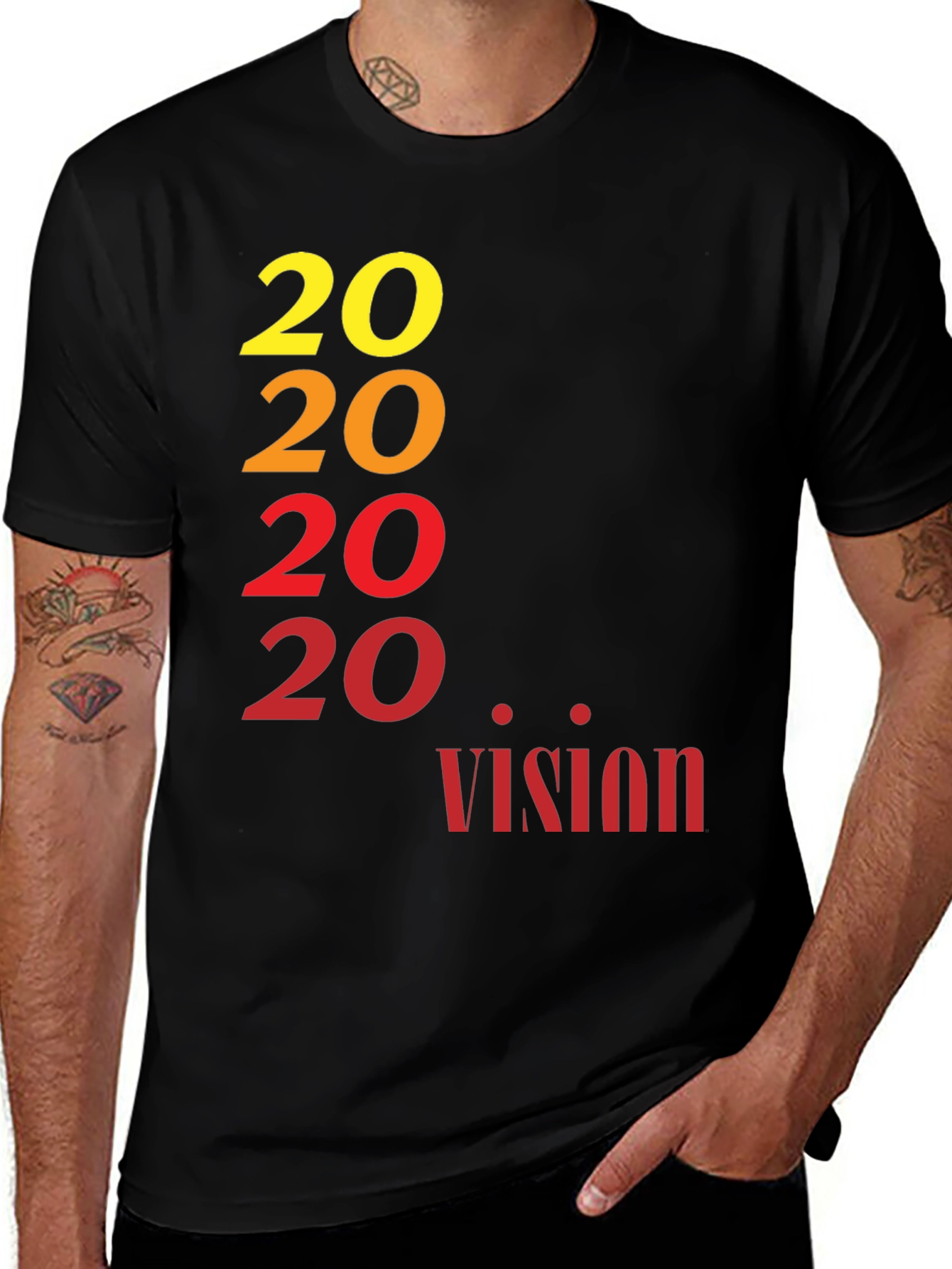 2020 Vision Graphic Tee - Stylish Mens T-Shirt