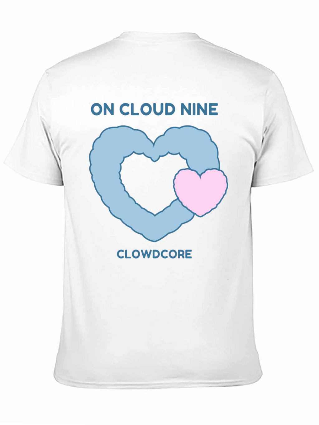 On Cloud Nine Black T-Shirt with Heart Graphic