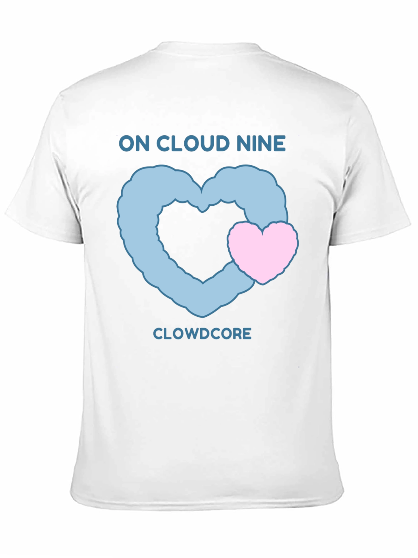On Cloud Nine Black T-Shirt with Heart Graphic