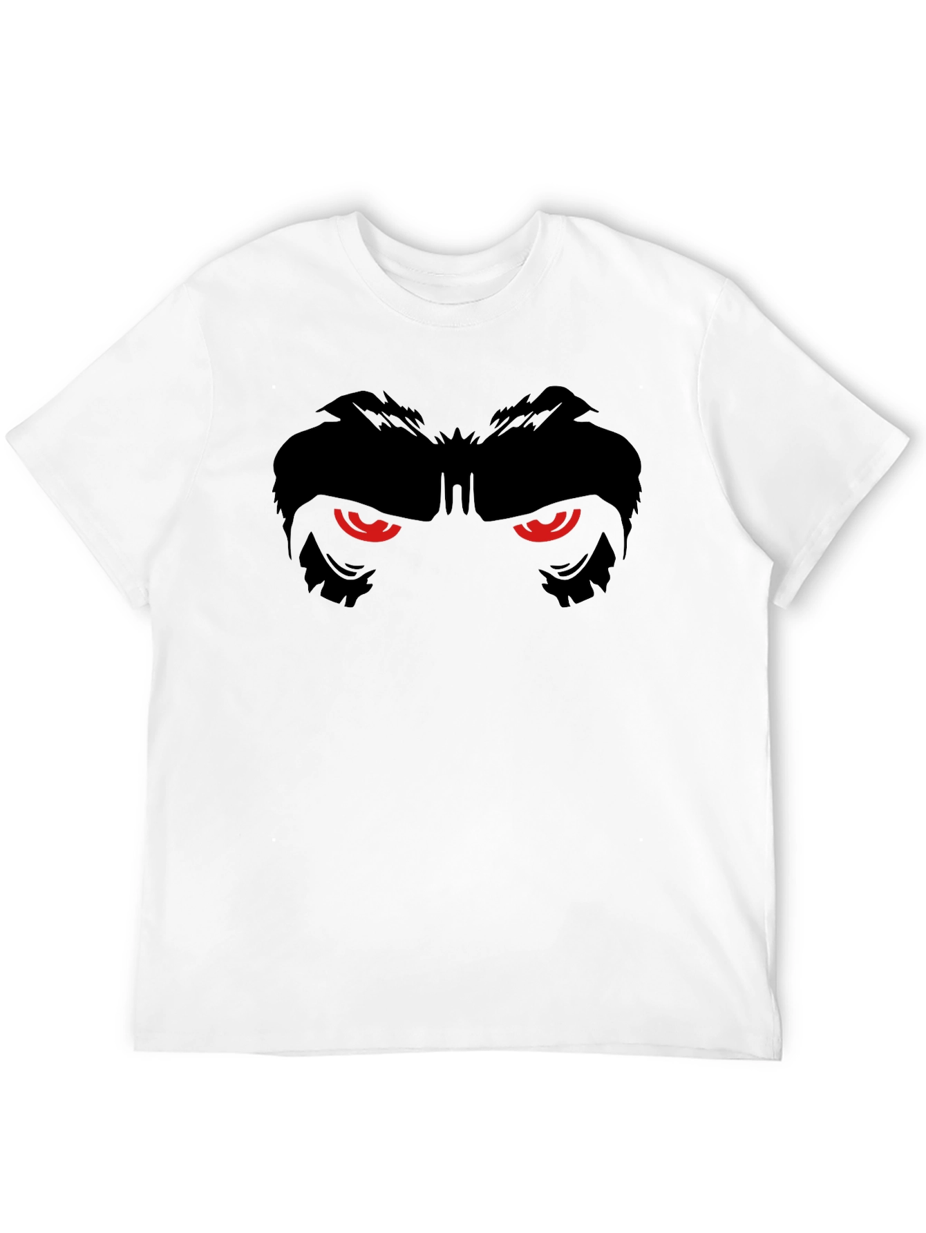 Mens Black T-Shirt with Gorilla Eyes Graphic