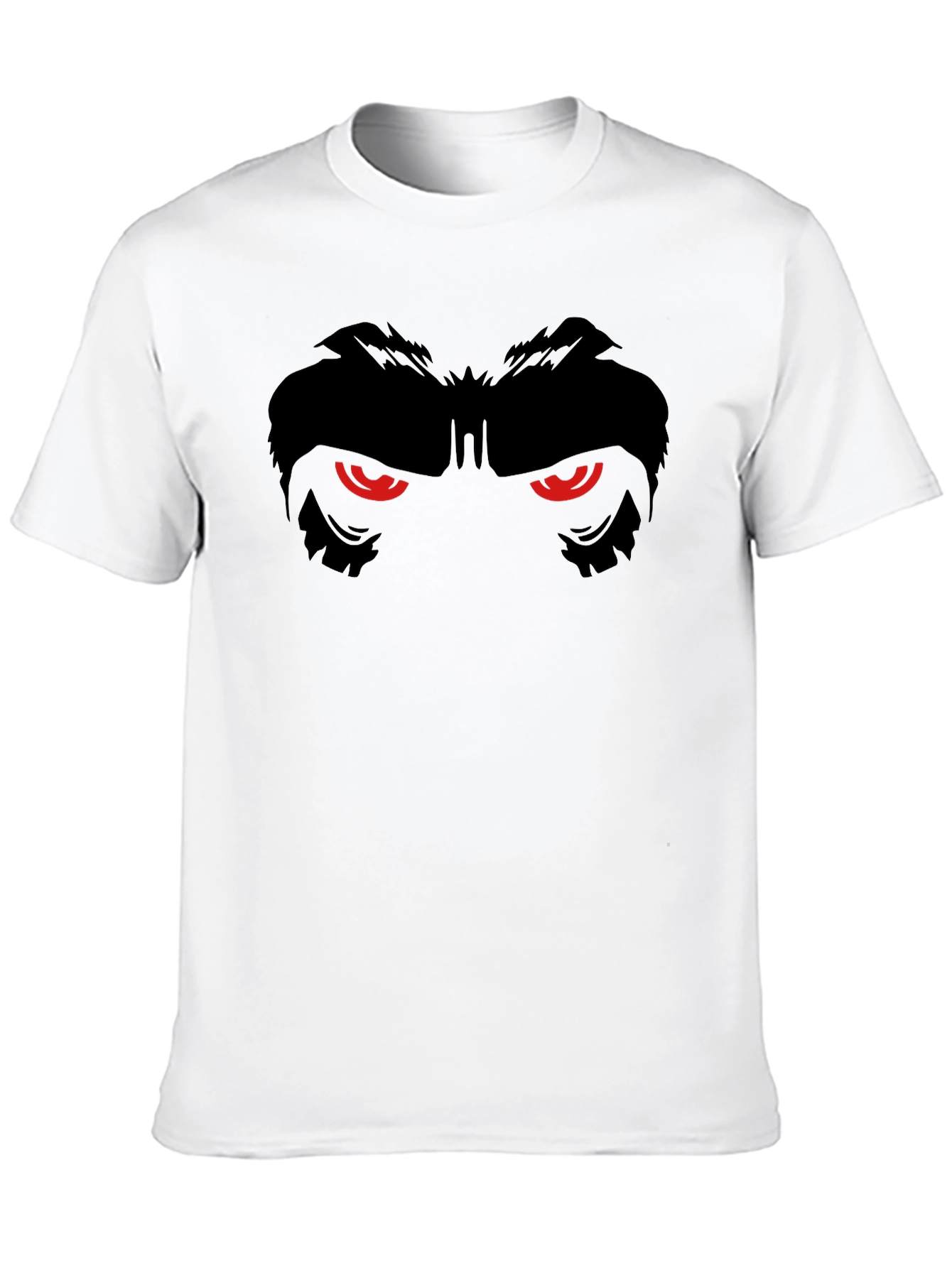 Mens Black T-Shirt with Gorilla Eyes Graphic