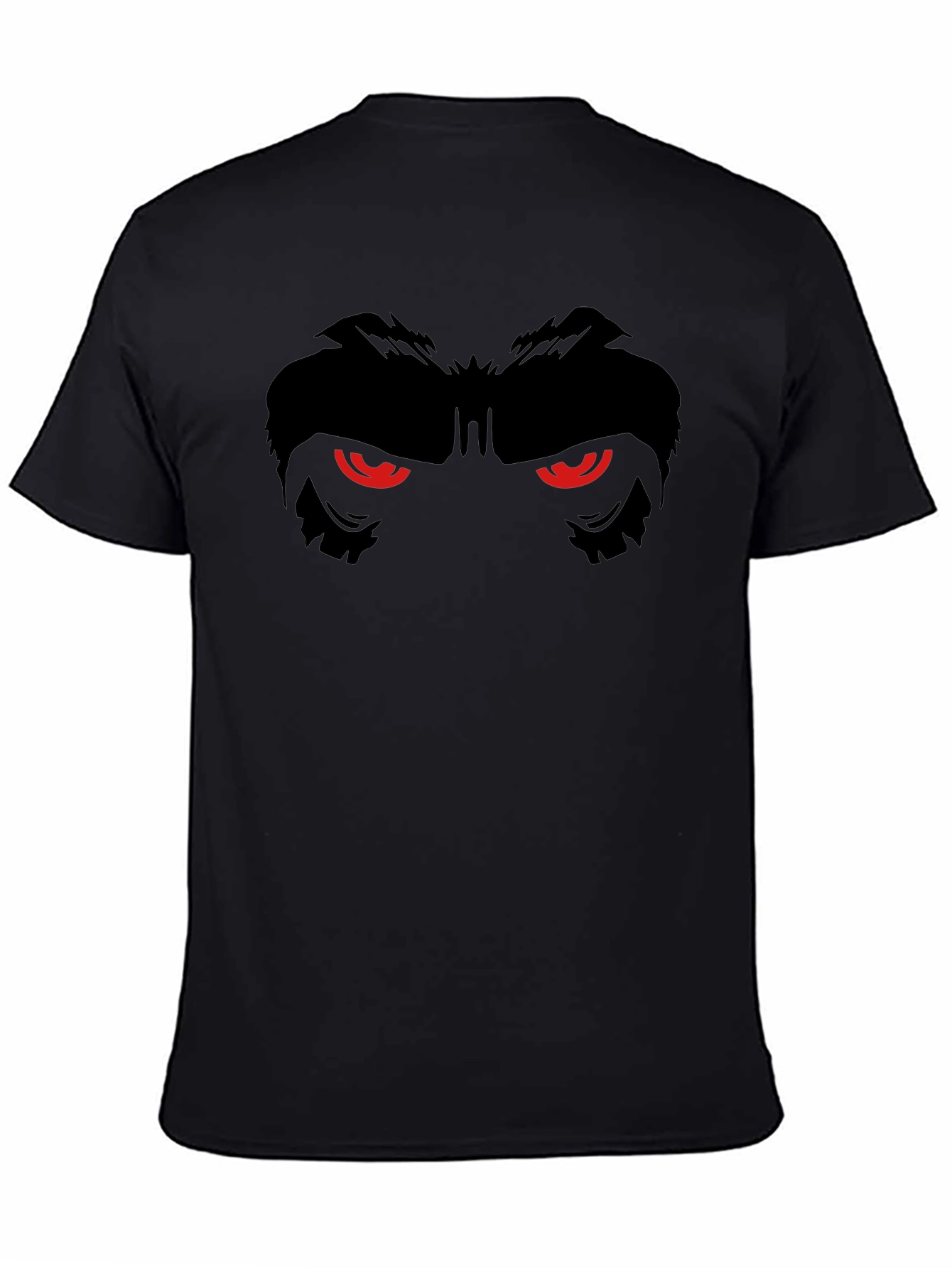 Mens Black T-Shirt with Gorilla Eyes Graphic