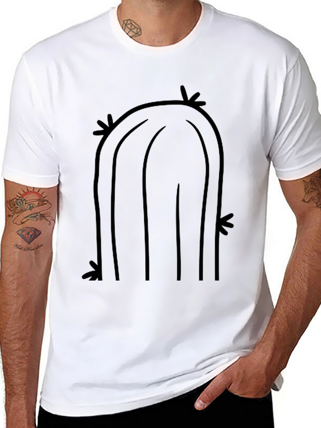 Cactus Graphic Tee - Black