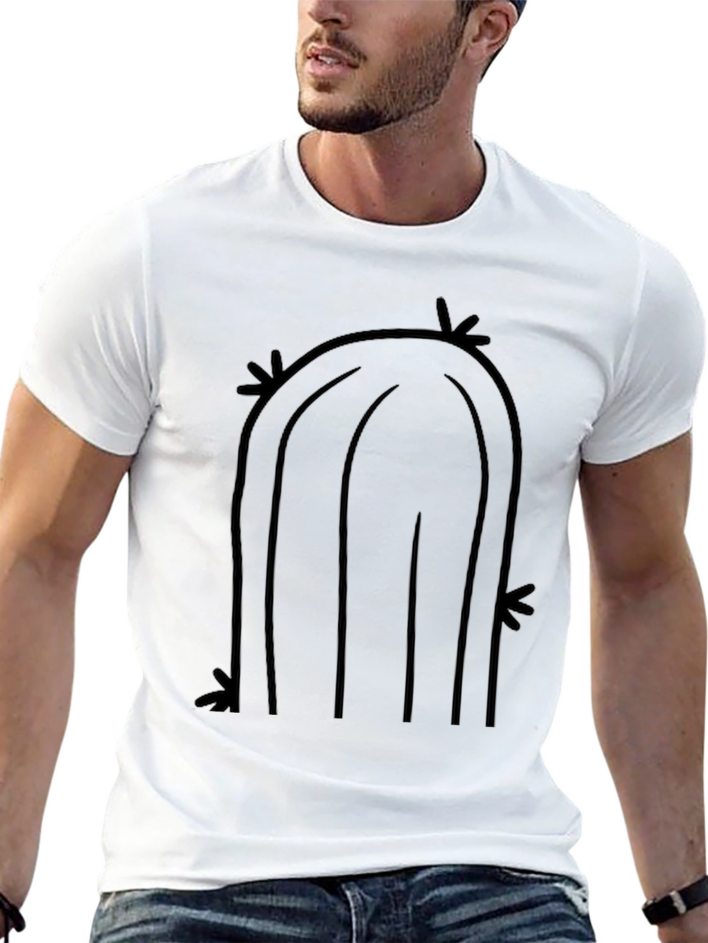 Cactus Graphic Tee - Black
