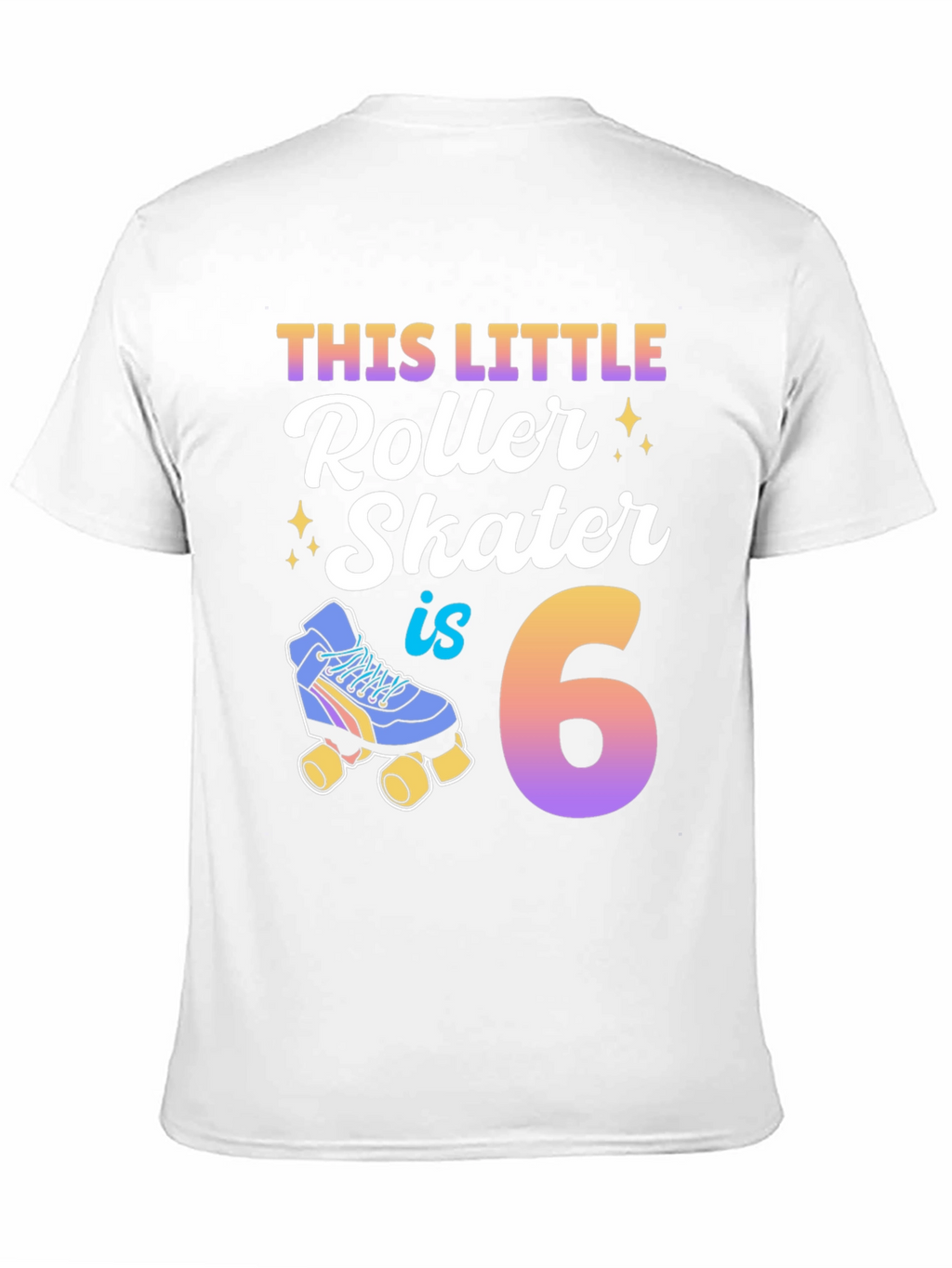 This Little Roller Skater is 6 Birthday Shirt