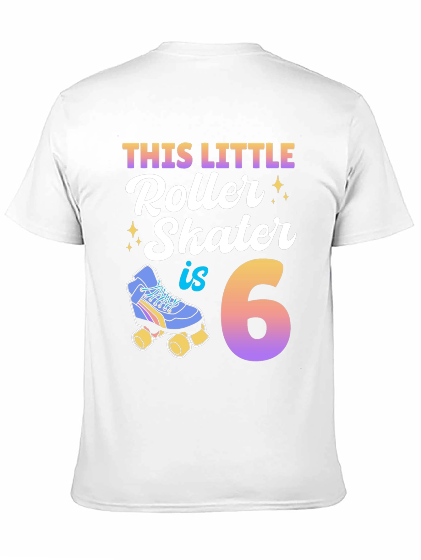 This Little Roller Skater is 6 Birthday Shirt